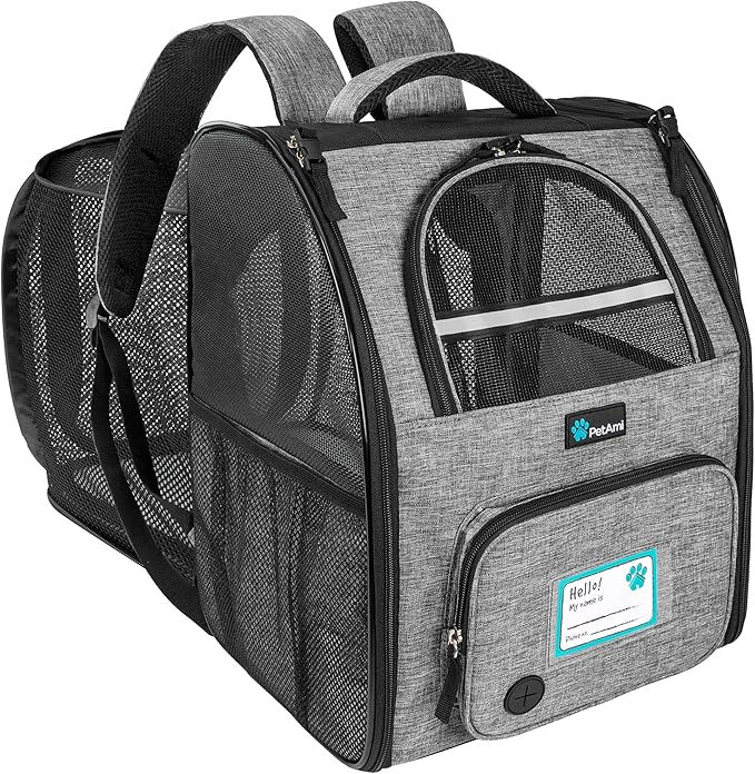 PetAmi Expandable Dog Backpack Carrier by PetAmi