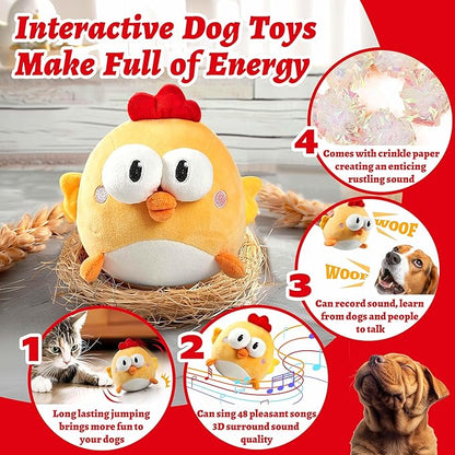 GUKCO Interactive Dog Toys, Squeaky Moving Ball Toy - Image 4