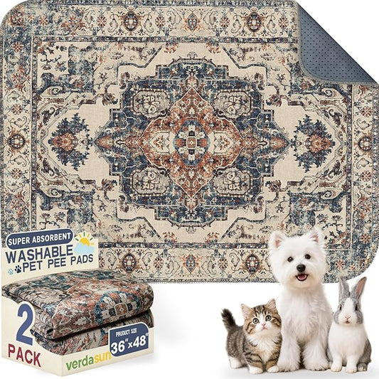 Washable Pee Pads for Dogs, Reusable Puppy Potty Training Pads, Ultra-Absorbent by Verdasun