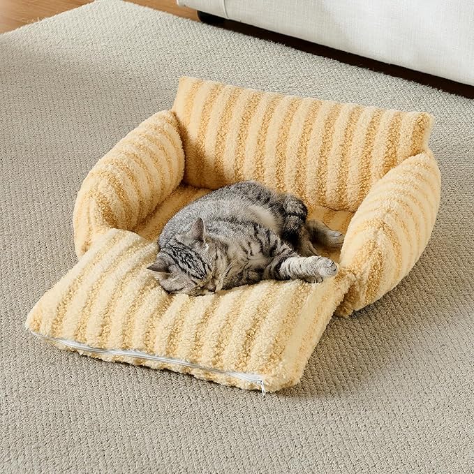 Hollypet Cat Bed Fluffy Plush Multifunctional Double-Layer Machine Washable - Image 6