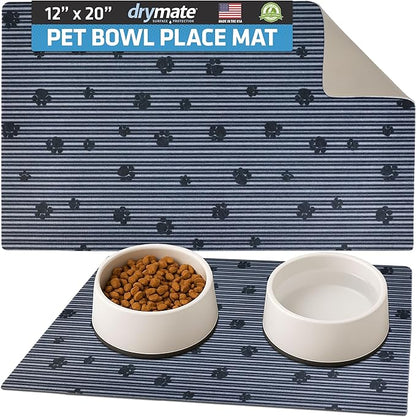 Drymate Pet Bowl Placemat, Dog & Cat Food Feeding Mat by Drymate