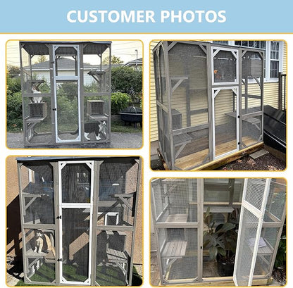 Ketive Catio Outdoor Cat Enclosure Large Window Cat House Walk in Kitty Cage - Image 2