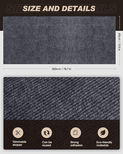 Cat Scratch Furniture Protector, Trimmable Self-Adhesive Carpet, DIY Climb Cat - Image 2