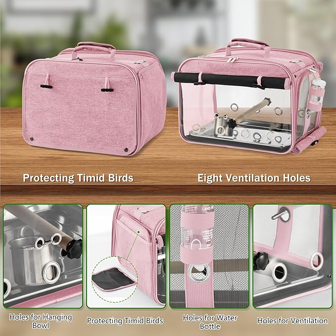 Bird Carrier Airline Approved, Bird Travel Cage - Image 5