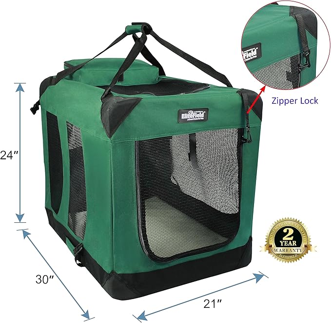 EliteField 3-Door Folding Soft Dog Crate - Image 2