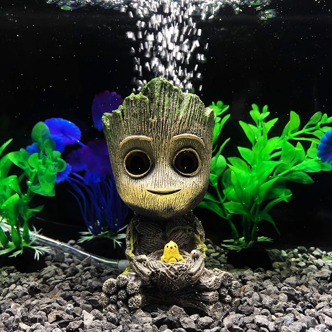 AnxunJim Aquarium Groot Air Bubbler Decorations Fish Tank Air Stone Set - Image 5