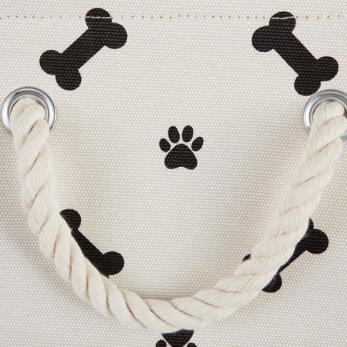 Bone Dry Pet Storage Collection Paw and Bone Print, Medium Round - Image 4