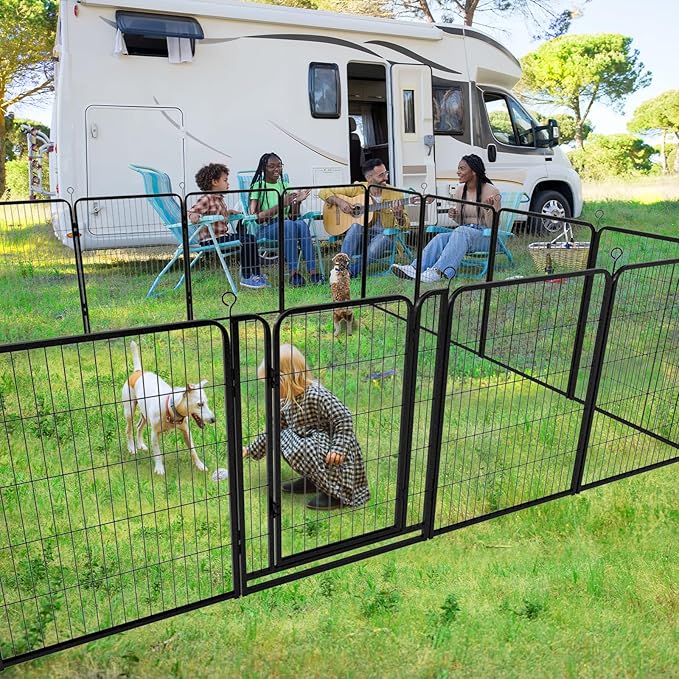 Kfvigoho Dog Playpen Outdoor Extra Wide 12 Piece Panels Heavy Duty Dog Fence - Image 2