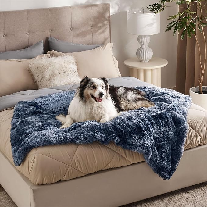 Bedsure Dog Blankets for Large Dogs, Fluffy Waterproof Dog Blanket for Couch - Image 2