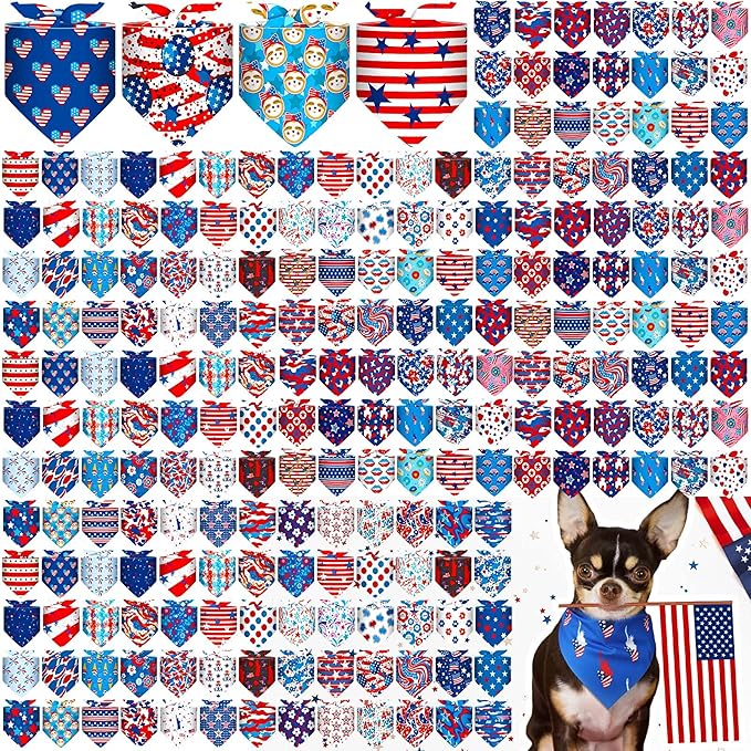 Reginary 180 Pcs Dog Bandanas Bulk by Reginary