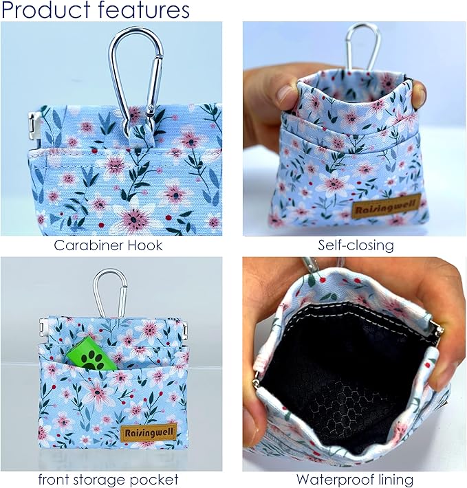 Raisingwell Dog Treat Pouch, Small Cotton Pocket Sized Training Holder - Image 3