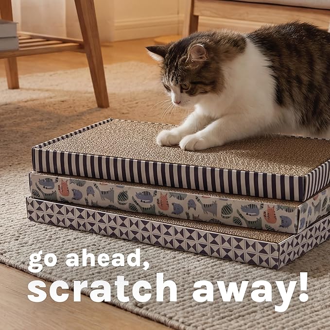 Kitty City 3-Pack XL Double Sided Corrugate Cat Scratcher Pads - Image 8