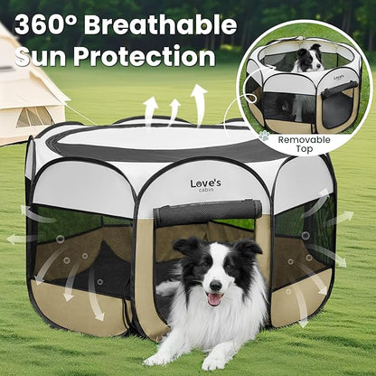 Love's cabin Pet Puppy Dog Playpen, Large Dog Tent Crates Cage Indoor/Outdoor - Image 9
