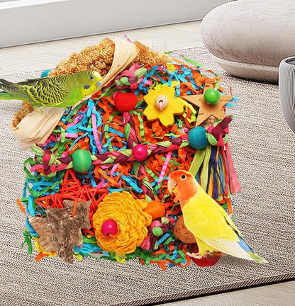 Bird Toys, Parakeet Toys Bird Foraging Toys Grass Mat Climbing Wall - Image 6