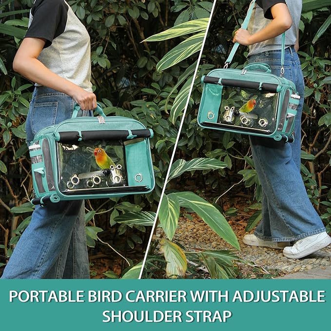 Sanmoncare Airline Approved Bird Carrier, Indestructible Stainless Steel Mesh - Image 5