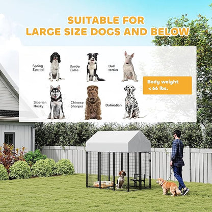PawHut Outdoor Dog Kennel with Roof, UV-Resistant & Waterproof Cover, - Image 8