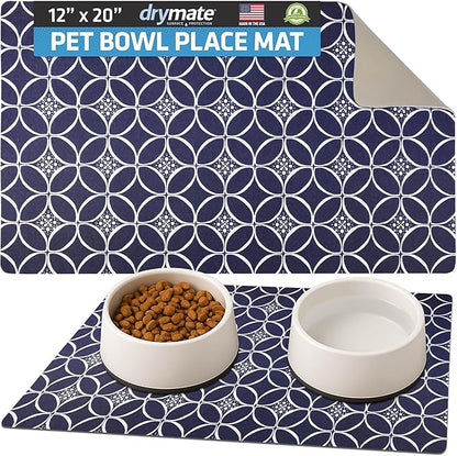 Drymate Pet Bowl Placemat, Dog & Cat Food Feeding Mat by Drymate
