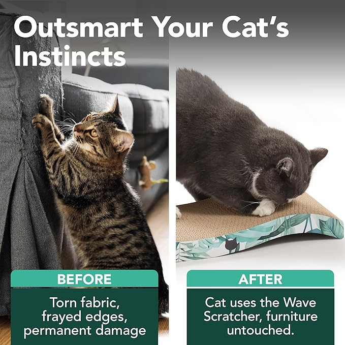 Reversible Wave Cat Scratcher for Indoor Cats - Image 3