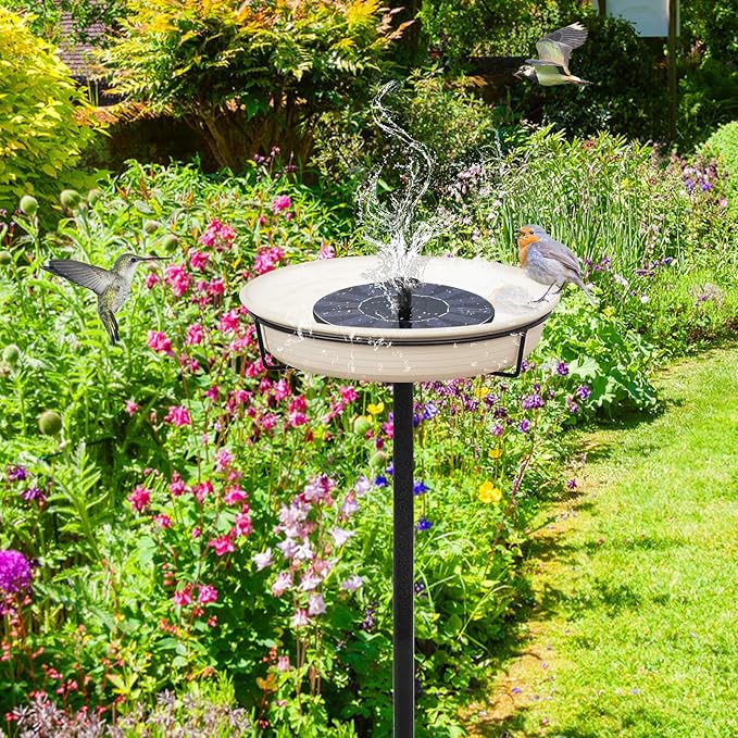 Bird Baths for Outdoors Heavy Duty, 35.5in Detachable Birdbaths for The Garden - Image 6