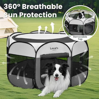 Love's cabin Pet Puppy Dog Playpen, Large Dog Tent Crates Cage Indoor/Outdoor - Image 9