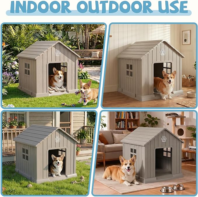 EFU Small Dog House Outdoor Indoor, Waterproof Dog House - Image 2