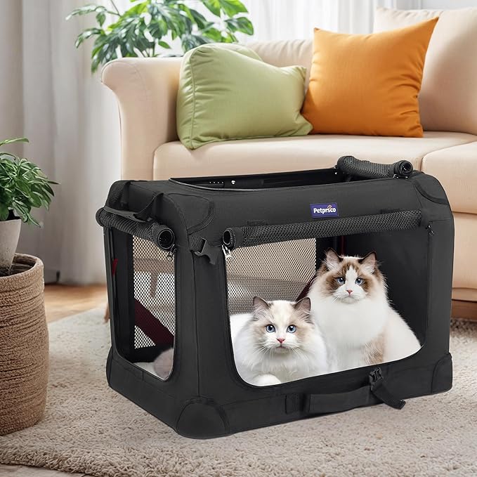Petprsco Large Cat Carrier for 2 Cats Small Medium Dogs, Soft Pet Carrier - Image 2