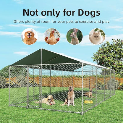 20'x10' Large Outdoor Dog Kennel, Heavy Duty Dog Enclosure - Image 7