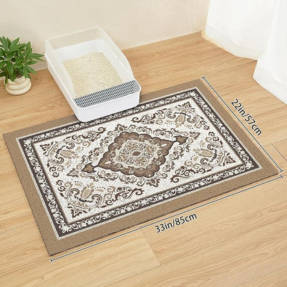 Unicorn Catcher Cat Litter Mat 33" x 22" Non-Slip Litter Box Mat Washable - Image 6