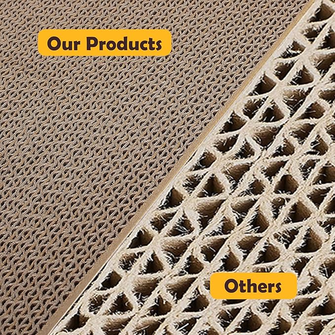 Smartbean Cat Scratcher, 17.3"L x 7.9"W x 4.7"H, Reversible Design - Image 4