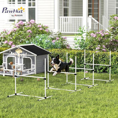 PawHut 4 Piece Dog Agility Training Equipment - Image 2
