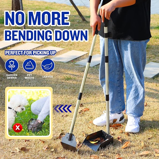 Dog Pooper Scooper, Tray and Spade Set Poop Scooper - Image 2