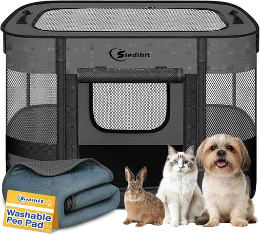 Dog Playpen, Cat Pet Puppy Pen, Portable Playpens by Siedihit