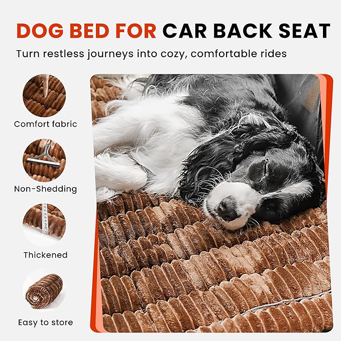 HiPetpy Backseat Dog Bed Mat for Car, Non-Slip Dog Bed for Car Back Seat - Image 2