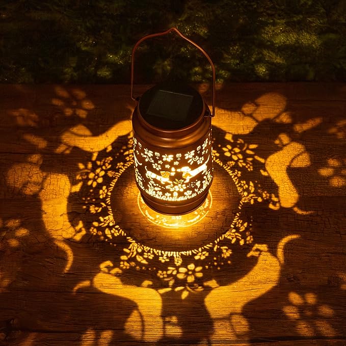 Dachshund Hanging Solar Lanterns Outdoor Waterproof, Garden Decor Solar Lights - Image 4