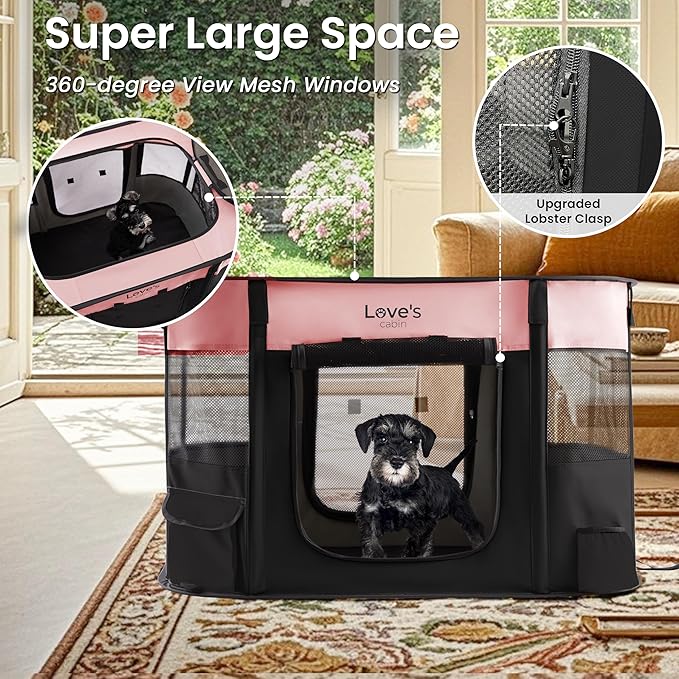 Love's cabin Pet Puppy Dog Playpen, Large Dog Tent Crates Cage Indoor/Outdoor - Image 7