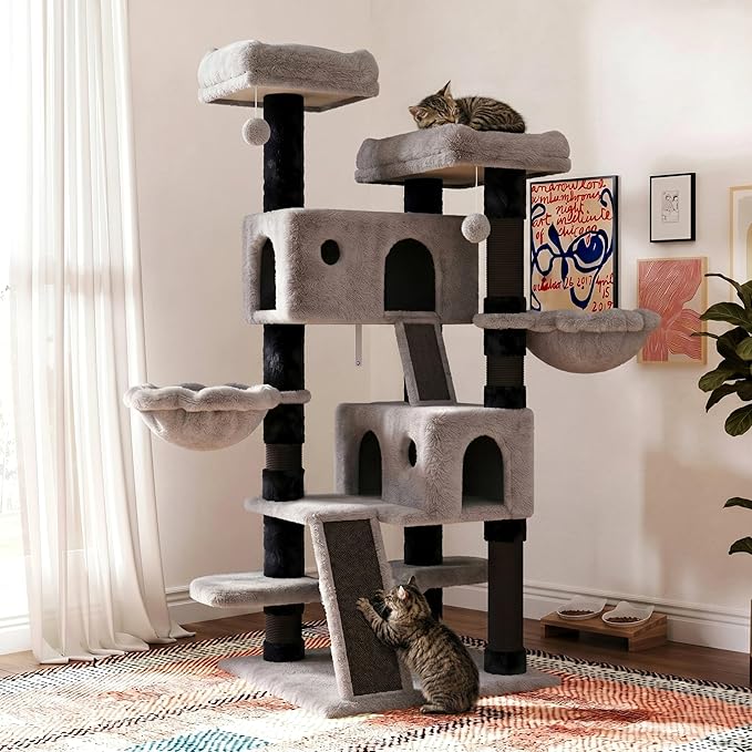 SHA CERLIN 65in Larger Cat Tree Tower Condo by SHACERLIN