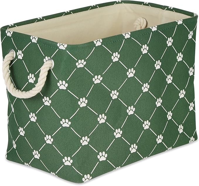 Bone Dry Pet Storage Collection Paw and Bone Print, Large Rectangle, 17.5x12x15 by BoneDry
