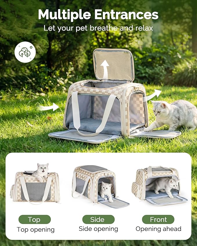 Homespon Soft-Sided Cat Carrier Dog Carrier, 34.5L Airline Approved Pet Carrier - Image 4