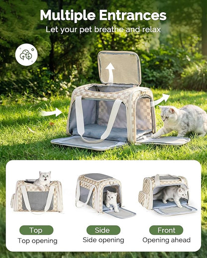 Homespon Soft-Sided Cat Carrier Dog Carrier, 34.5L Airline Approved Pet Carrier - Image 4