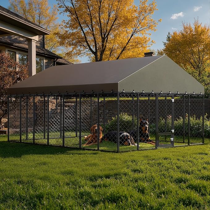 10x14FT Heavy Duty Outdoor Dog Kennel - Image 5