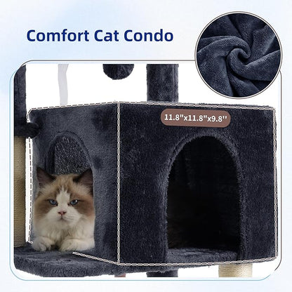 Gitelsnour Cat Tree, Cat Tower for Indoor Cats, 43.3 inch Cat Tree Tower - Image 3