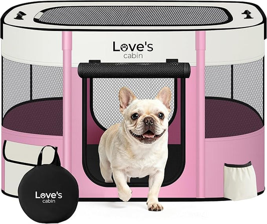 Love's cabin Pet Puppy Dog Playpen, Medium Dog Tent Crates Cage Indoor/Outdoor by Lovescabin