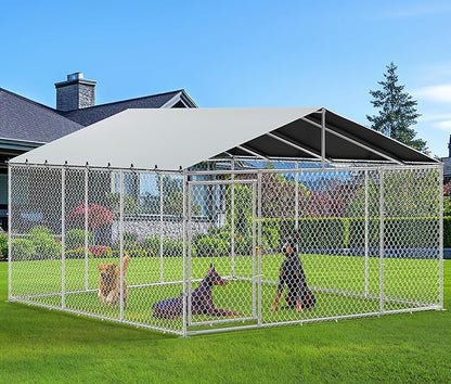 YITAHOME 14.8'x14.8' Large Outdoor Dog Kennel by YITAHOME