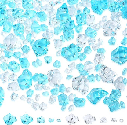 Fake Ice Cubes - 700Pcs 5 Size Blue Clear Acrylic Ice by NUKAYAI