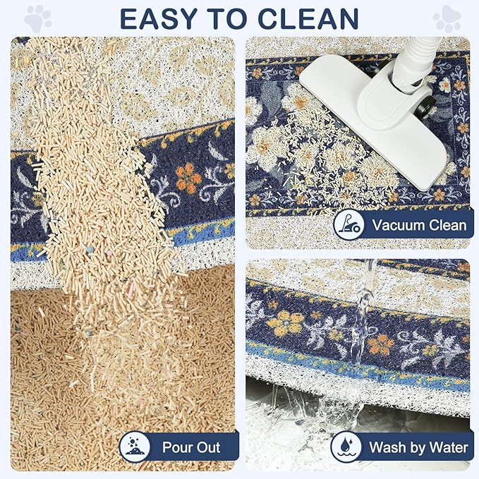Unicorn Catcher Cat Litter Mat Non-Slip Bottom Litter Box Mat Urine-Proof Soft - Image 5