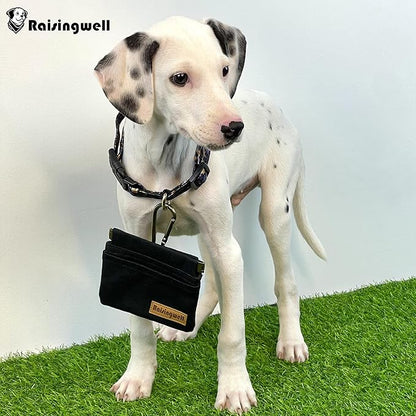 Raisingwell Dog Treat Pouch, Cotton Fabric, Hand Free Dog Walking Bag - Image 5