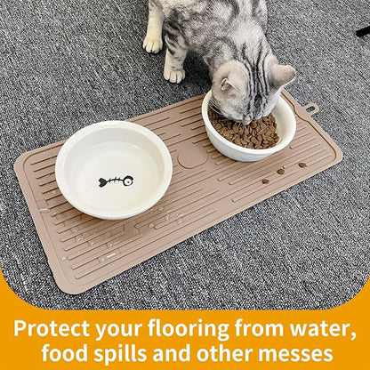 Ptlom Pet Placemat for Dog and Cat, Anti-Slip Waterproof Dogs Feeding Mat - Image 5