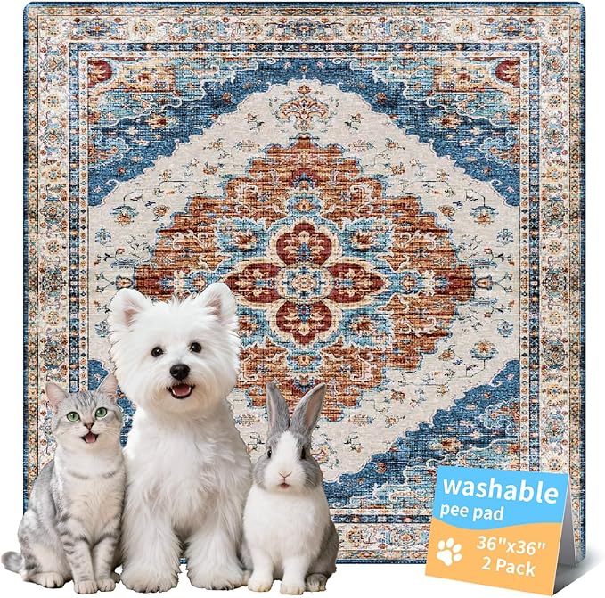 Washable Pee Pads for Dogs, Reusable Puppy Potty Training Pads, Ultra-Absorbent by Verdasun