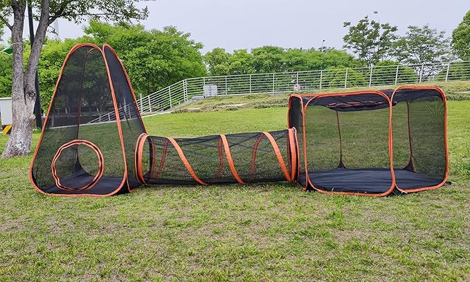 6 in 1 Pet Cat and Dog Tunnel Tent Foldable Pet Tent Outdoor Pop Up Pet Playpen - Image 4