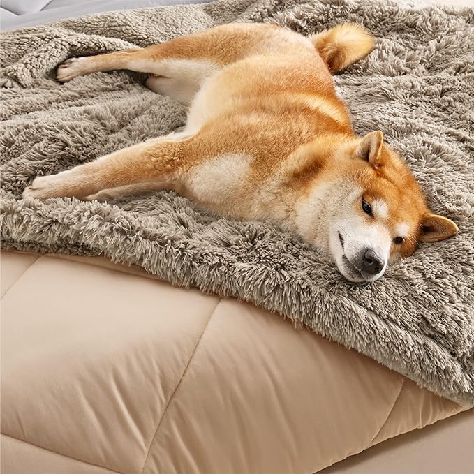 Bedsure Dog Blankets for Large Dogs, Fluffy Waterproof Dog Blanket for Couches - Image 8